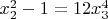$x_2^2-1 = 12x_3^4$