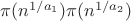 $\pi(n^{1/a_1})\pi(n^{1/a_2})$