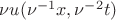 $\nu u(\nu^{-1}x,\nu^{-2}t)$