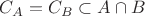 $C_A=C_B \subset A \cap B$