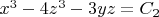 $x^3-4z^3-3yz=C_2$