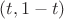 $(t,1-t)$