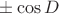 $\pm\cos D$