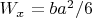 $W_x=ba^2/6$