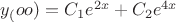 $y_(oo)=C_1e^{2x}+C_2e^{4x}$