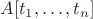 $A[t_1,\ldots,t_n]$