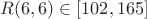 $R(6,6)\in[102,165]$