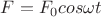 $F = F_0 cos \omega t$