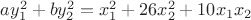 $ay_1^2+by_2^2 = x_1^2+26x_2^2+10x_1x_2$