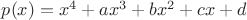 $p(x)=x^4+ax^3+bx^2+cx+d$ $p(x)=x^4+ax^3+bx^2+cx+d$