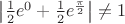 $\left | \frac 1 2 e^0 + \frac 1 2 e^{\frac \pi 2} \right | \ne 1$
