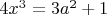 $4x^3 = 3a^2+1$