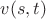 $v(s,t)$