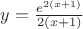 $y = \frac{ e^{2(x+1)} }{ 2(x+1) }$