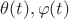 $\theta(t),\varphi(t)$