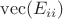 $\operatorname{vec}(E_{ii})$