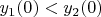 $y_1(0)<y_2(0)$