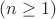 $(n\ge 1)$