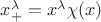 $x_{+}^{\lambda} = x^{\lambda} \chi(x)$