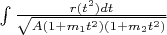 $\int \frac{r(t^2)dt}{\sqrt{A(1+m_1t^2)(1+m_2t^2)}}$