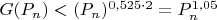 $G(P_n)<(P_n)^{0,525 \cdot 2}=P_n^{1,05}$