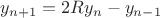 $y_{n+1}=2Ry_n-y_{n-1}$