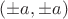 $(\pm a, \pm a)$