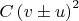 $C\left(v\pm u\right)^2$