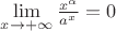 $\lim\limits_{x\to +\infty}^{}\frac{x^\alpha}{a^x}=0$
