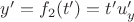 $y'=f_2(t')=t'u_y'$