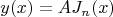 $$
y(x) = AJ_n (x)
$$