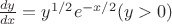 $\frac {dy} {dx} = y^{1/2}e^{-x/2} (y > 0)$
