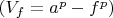 $(V_f=a^p-f^p)$