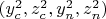 $(y^2_c,z^2_c,y^2_n,z^2_n )$