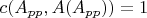 $c(A_{pp}, A(A_{pp})) = 1$