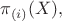 $\pi_{(i)}(X),$