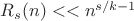 $R_s(n) << n^{s/k-1}$