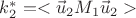 $k_2^*=<\vec u_2 M_1 \vec u_2>$