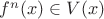 $f^n(x)\in V(x)$