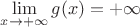 $\lim\limits_{x \to +\infty} g(x) = +\infty$