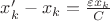 $x'_k-x_k=\frac{\varepsilon x_k}{C}$