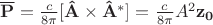 $\overline{\mathbf{P}}={c \over 8\pi} [\mathbf{\hat{A}} \times \mathbf{\hat{A}}^*]={c \over 8\pi} A^2 \mathbf{z_0}