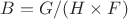 $B = G/(H\times F)$