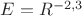 $E=R^{-2,3}$