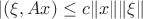 $|(\xi ,Ax)\leq c\|x\|\|\xi\|$