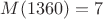 $M(1360)=7$ $M(1360)=7$