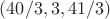 $(40/3,3, 41/3)$