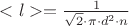 $<l> =\frac{1}{\sqrt2 \cdot\pi\cdot d^2\cdot n} $