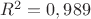 $R^2=0,989$