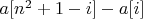 $a[n^2  + 1 - i]-a[i]$